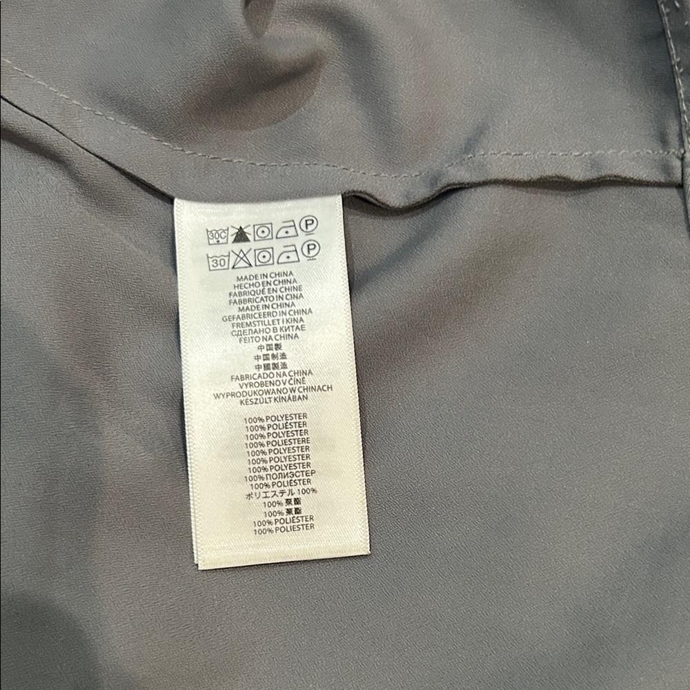 Olive Gray Zip-Up Blouse - Picture 8 of 10